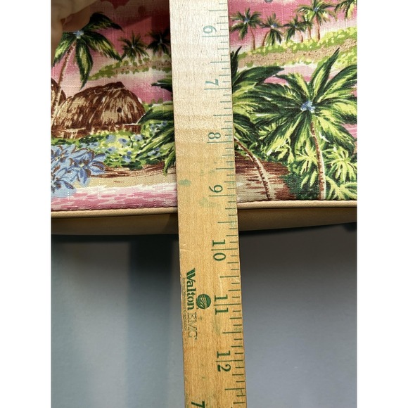 Fossil Forever Shoulder Bag Womens Pink Tropical Palm Print Canvas Handbag - Picture 8 of 10